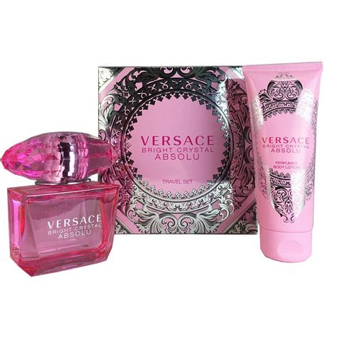 versace bright crystal gift set with bag|bright crystal absolu gift set.